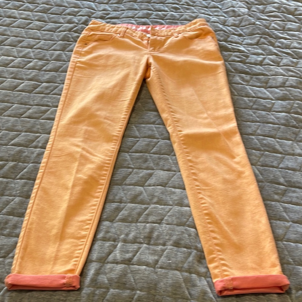 Mossimo size 7 orange ankle skinny